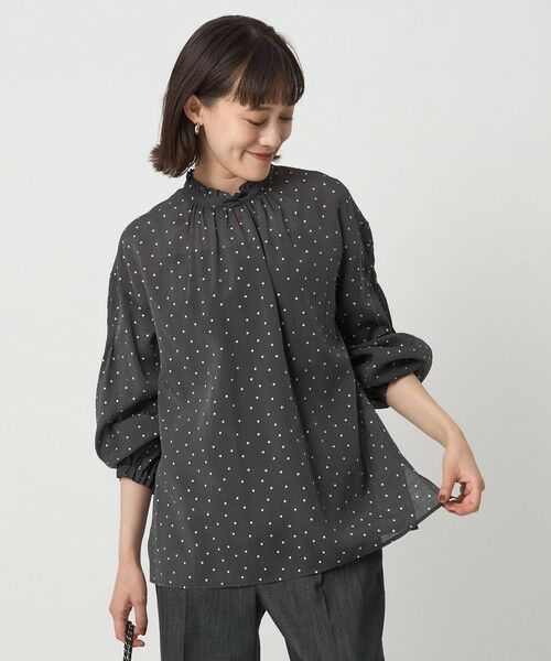 green label relaxing / グリーンレーベル リラクシング シャツ・ブラウス | シアー 襟フリル ブラウス | 詳細11