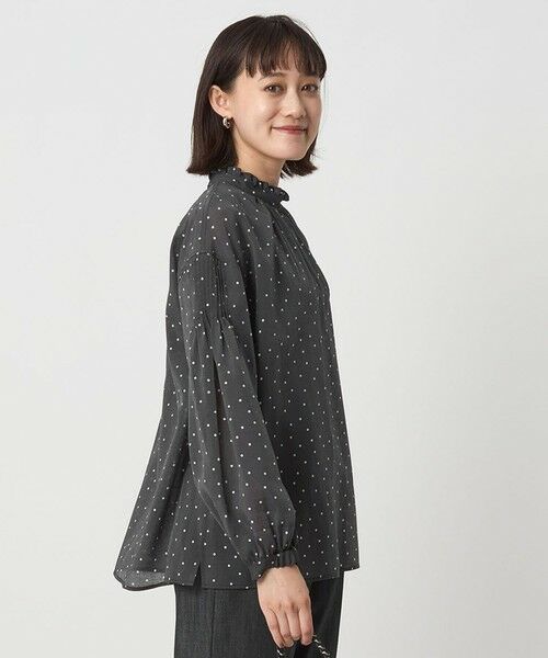 green label relaxing / グリーンレーベル リラクシング シャツ・ブラウス | シアー 襟フリル ブラウス | 詳細12