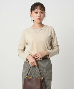 green label relaxing / グリーンレーベル リラクシング カットソー | テンジク ラメ   ロングスリーブ カットソー