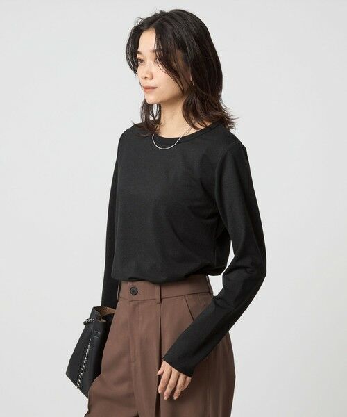 green label relaxing / グリーンレーベル リラクシング カットソー | テンジク ラメ   ロングスリーブ カットソー | 詳細1