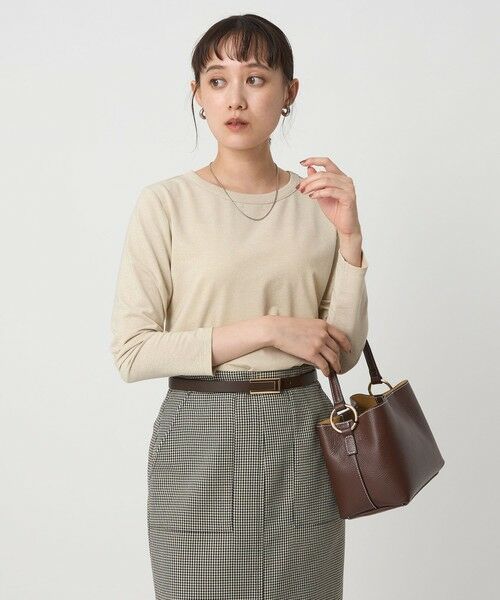 green label relaxing / グリーンレーベル リラクシング カットソー | テンジク ラメ   ロングスリーブ カットソー | 詳細21