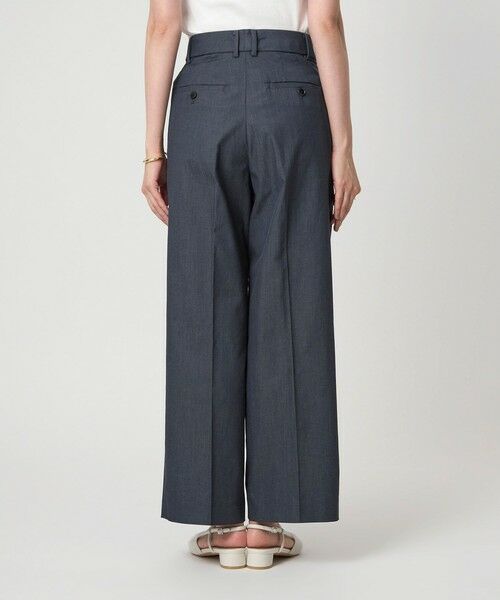 green label relaxing / グリーンレーベル リラクシング スラックス・ドレスパンツ | ［size SHORT/TALLあり］キチントボトムス カバー ワイド パンツ シャンブレー | 詳細8
