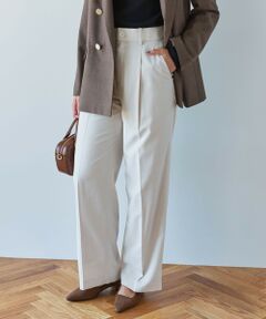 green label relaxing / グリーンレーベル リラクシング スラックス・ドレスパンツ | ［size SHORT/TALLあり］キチントボトムス カバー ワイド パンツ オフホワイト