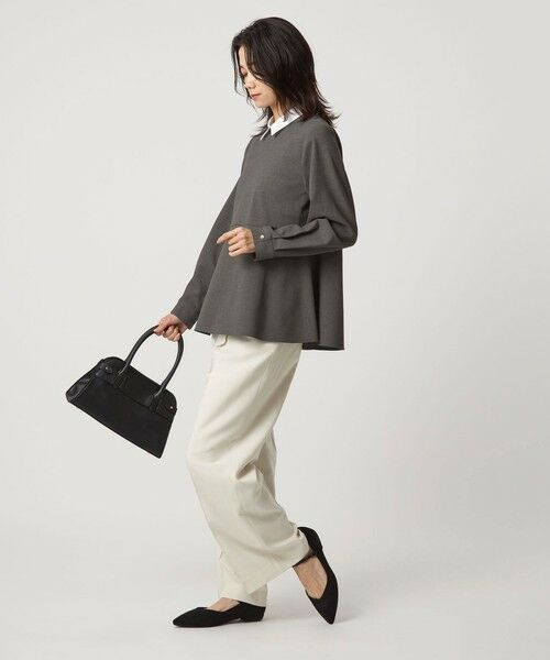 green label relaxing / グリーンレーベル リラクシング スラックス・ドレスパンツ | ［size SHORT/TALLあり］キチントボトムス カバー ワイド パンツ オフホワイト | 詳細11