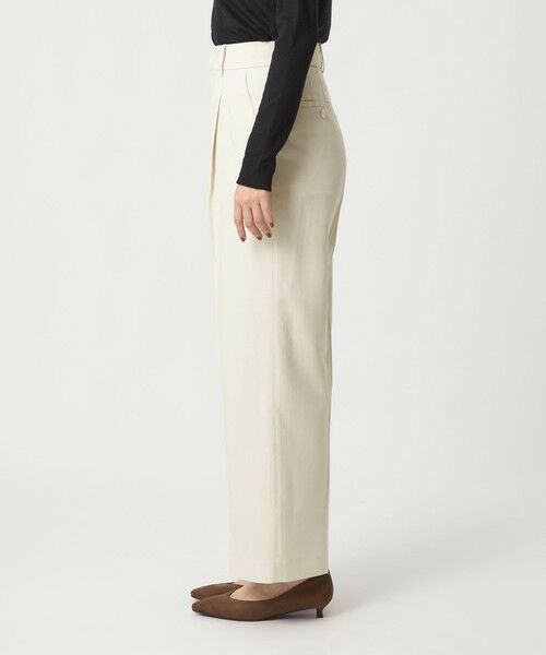 green label relaxing / グリーンレーベル リラクシング スラックス・ドレスパンツ | ［size SHORT/TALLあり］キチントボトムス カバー ワイド パンツ オフホワイト | 詳細15