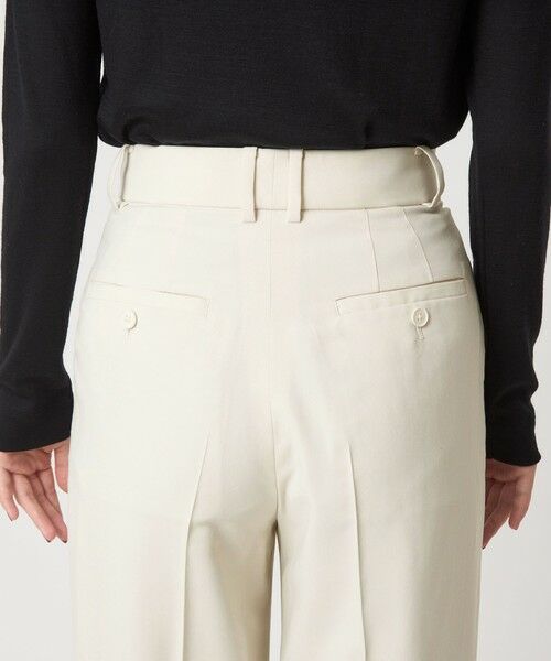 green label relaxing / グリーンレーベル リラクシング スラックス・ドレスパンツ | ［size SHORT/TALLあり］キチントボトムス カバー ワイド パンツ オフホワイト | 詳細18