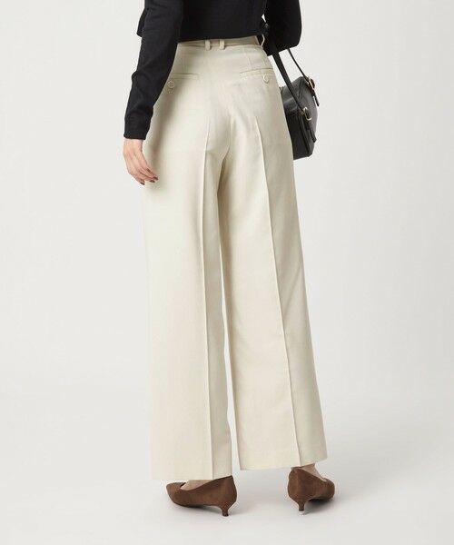 green label relaxing / グリーンレーベル リラクシング スラックス・ドレスパンツ | ［size SHORT/TALLあり］キチントボトムス カバー ワイド パンツ オフホワイト | 詳細6