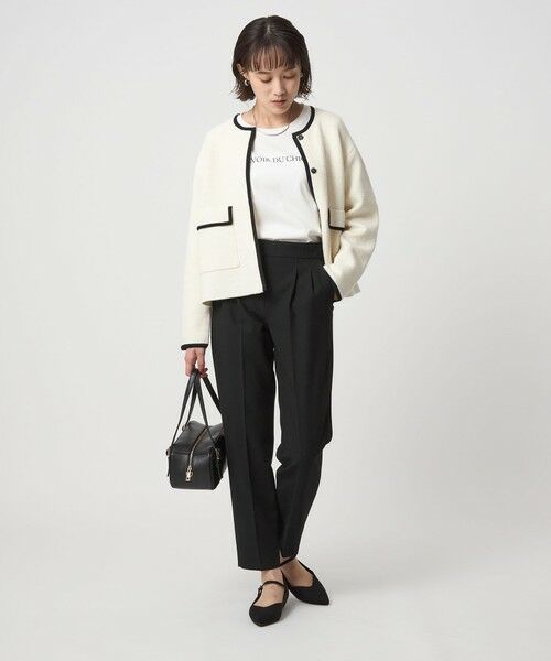 green label relaxing / グリーンレーベル リラクシング スラックス・ドレスパンツ | ［size SHORT/TALLあり］ダブルクロス テーパード パンツ ウォッシャブル ストレッチ | 詳細3