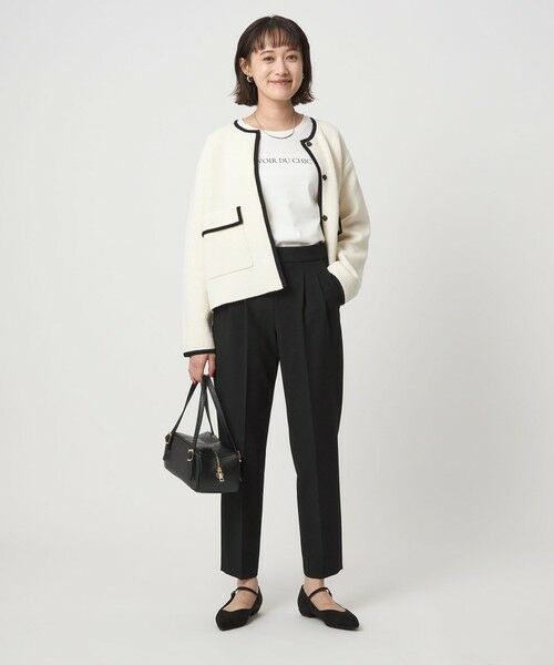 green label relaxing / グリーンレーベル リラクシング スラックス・ドレスパンツ | ［size SHORT/TALLあり］ダブルクロス テーパード パンツ ウォッシャブル ストレッチ | 詳細4