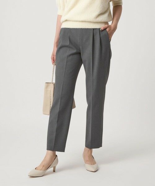 green label relaxing / グリーンレーベル リラクシング スラックス・ドレスパンツ | ［size SHORT/TALLあり］ダブルクロス テーパード パンツ ウォッシャブル ストレッチ | 詳細5