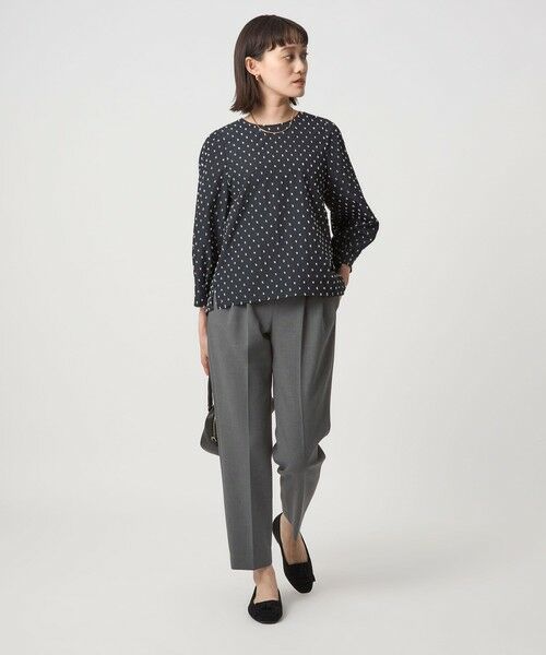 green label relaxing / グリーンレーベル リラクシング スラックス・ドレスパンツ | ［size SHORT/TALLあり］ダブルクロス テーパード パンツ ウォッシャブル ストレッチ | 詳細9