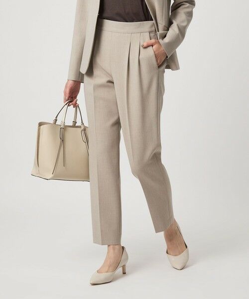 green label relaxing / グリーンレーベル リラクシング スラックス・ドレスパンツ | ［size SHORT/TALLあり］ダブルクロス テーパード パンツ ウォッシャブル ストレッチ | 詳細14