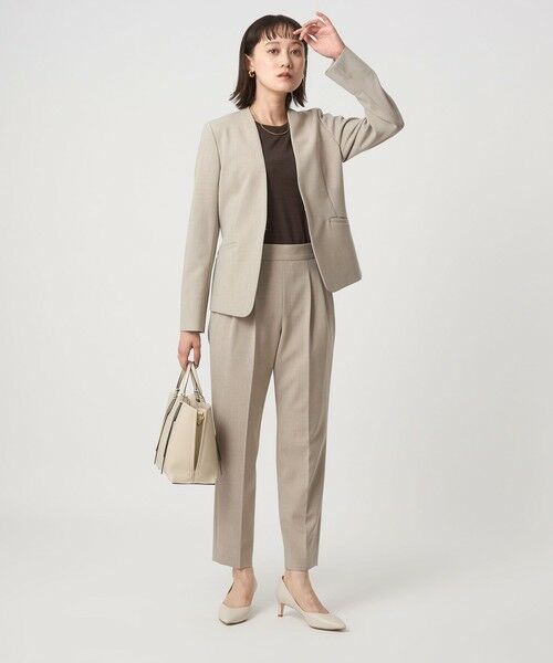 green label relaxing / グリーンレーベル リラクシング スラックス・ドレスパンツ | ［size SHORT/TALLあり］ダブルクロス テーパード パンツ ウォッシャブル ストレッチ | 詳細16