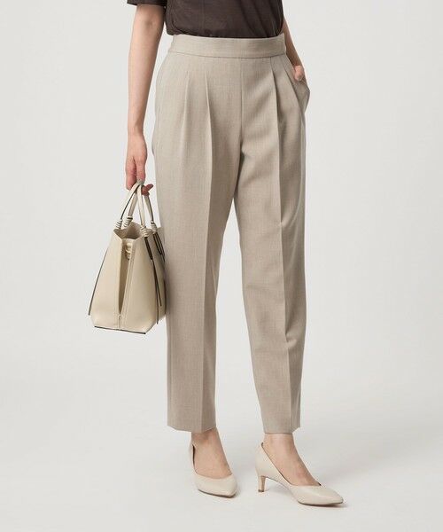 green label relaxing / グリーンレーベル リラクシング スラックス・ドレスパンツ | ［size SHORT/TALLあり］ダブルクロス テーパード パンツ ウォッシャブル ストレッチ | 詳細17