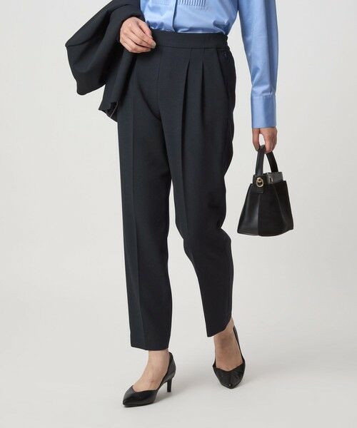 green label relaxing / グリーンレーベル リラクシング スラックス・ドレスパンツ | ［size SHORT/TALLあり］ダブルクロス テーパード パンツ ウォッシャブル ストレッチ | 詳細19