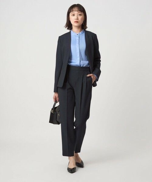 green label relaxing / グリーンレーベル リラクシング スラックス・ドレスパンツ | ［size SHORT/TALLあり］ダブルクロス テーパード パンツ ウォッシャブル ストレッチ | 詳細22