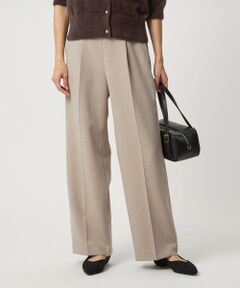 green label relaxing / グリーンレーベル リラクシング スラックス・ドレスパンツ | ［size SHORT/TALLあり］ダブルクロス ワイド パンツ ウォッシャブル ストレッチ