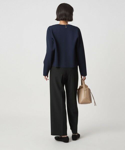 green label relaxing / グリーンレーベル リラクシング スラックス・ドレスパンツ | ［size SHORT/TALLあり］ダブルクロス ワイド パンツ ウォッシャブル ストレッチ | 詳細4