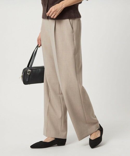 green label relaxing / グリーンレーベル リラクシング スラックス・ドレスパンツ | ［size SHORT/TALLあり］ダブルクロス ワイド パンツ ウォッシャブル ストレッチ | 詳細17