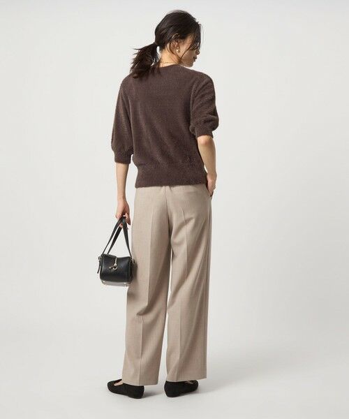 green label relaxing / グリーンレーベル リラクシング スラックス・ドレスパンツ | ［size SHORT/TALLあり］ダブルクロス ワイド パンツ ウォッシャブル ストレッチ | 詳細20