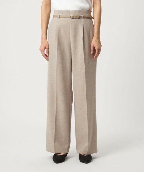 green label relaxing / グリーンレーベル リラクシング スラックス・ドレスパンツ | ［size SHORT/TALLあり］ダブルクロス ワイド パンツ ウォッシャブル ストレッチ | 詳細21