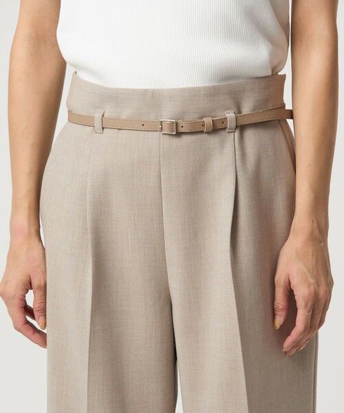 green label relaxing / グリーンレーベル リラクシング スラックス・ドレスパンツ | ［size SHORT/TALLあり］ダブルクロス ワイド パンツ ウォッシャブル ストレッチ | 詳細24