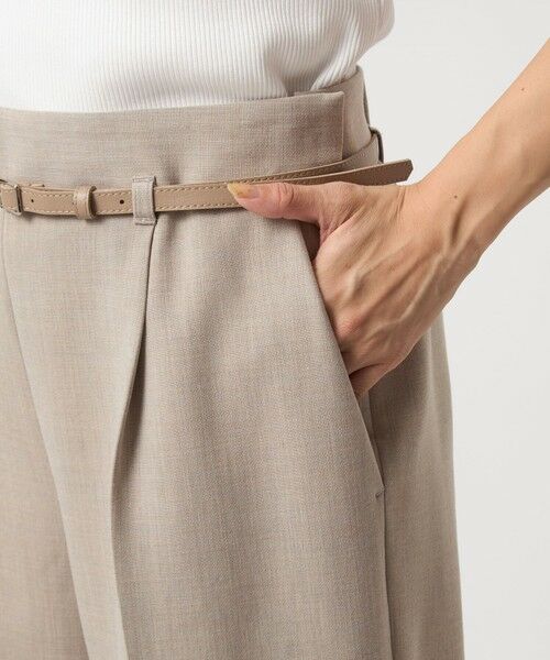 green label relaxing / グリーンレーベル リラクシング スラックス・ドレスパンツ | ［size SHORT/TALLあり］ダブルクロス ワイド パンツ ウォッシャブル ストレッチ | 詳細26