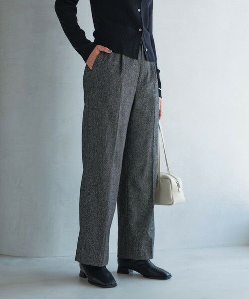 green label relaxing / グリーンレーベル リラクシング スラックス・ドレスパンツ | ［size SHORTあり］メランジツイル パンツ -ウォッシャブル- | 詳細2