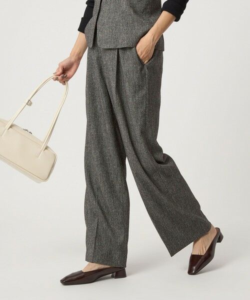 green label relaxing / グリーンレーベル リラクシング スラックス・ドレスパンツ | ［size SHORTあり］メランジツイル パンツ -ウォッシャブル- | 詳細6