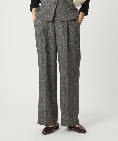 green label relaxing / グリーンレーベル リラクシング スラックス・ドレスパンツ | ［size SHORTあり］メランジツイル パンツ -ウォッシャブル- | 詳細7