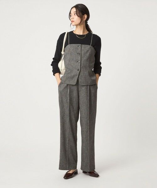 green label relaxing / グリーンレーベル リラクシング スラックス・ドレスパンツ | ［size SHORTあり］メランジツイル パンツ -ウォッシャブル- | 詳細8