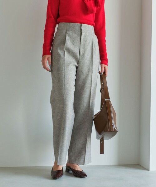 green label relaxing / グリーンレーベル リラクシング スラックス・ドレスパンツ | ［size SHORTあり］メランジツイル パンツ -ウォッシャブル- | 詳細13