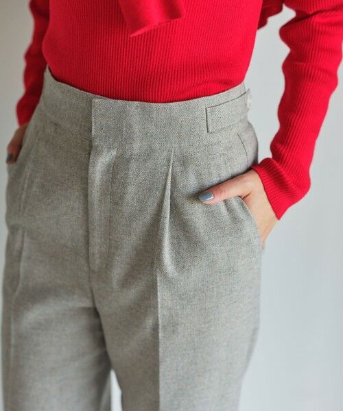 green label relaxing / グリーンレーベル リラクシング スラックス・ドレスパンツ | ［size SHORTあり］メランジツイル パンツ -ウォッシャブル- | 詳細15