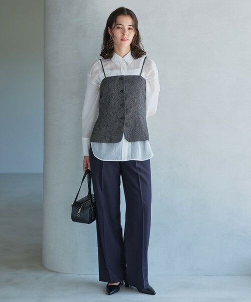 green label relaxing / グリーンレーベル リラクシング スラックス・ドレスパンツ | ［size SHORT/TALLあり］キチントボトムス カバー ワイド パンツ | 詳細16