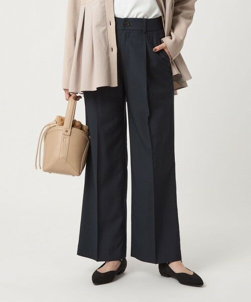 green label relaxing / グリーンレーベル リラクシング スラックス・ドレスパンツ | ［size SHORT/TALLあり］キチントボトムス カバー ワイド パンツ | 詳細12