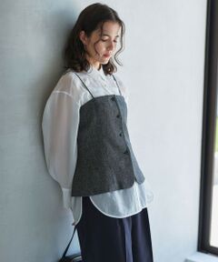 green label relaxing / グリーンレーベル リラクシング ベスト | メランジツイル ビスチェ キャミソール -ウォッシャブル-