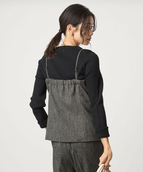 green label relaxing / グリーンレーベル リラクシング ベスト | メランジツイル ビスチェ キャミソール -ウォッシャブル- | 詳細7