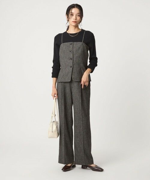 green label relaxing / グリーンレーベル リラクシング ベスト | メランジツイル ビスチェ キャミソール -ウォッシャブル- | 詳細8