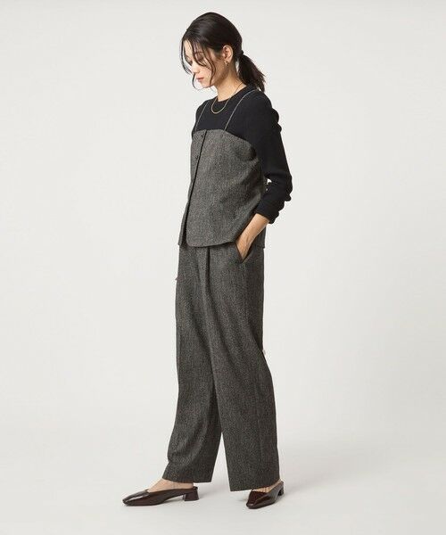 green label relaxing / グリーンレーベル リラクシング ベスト | メランジツイル ビスチェ キャミソール -ウォッシャブル- | 詳細9