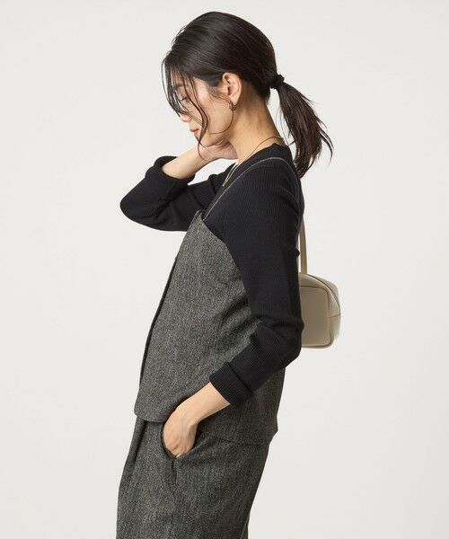 green label relaxing / グリーンレーベル リラクシング ベスト | メランジツイル ビスチェ キャミソール -ウォッシャブル- | 詳細6