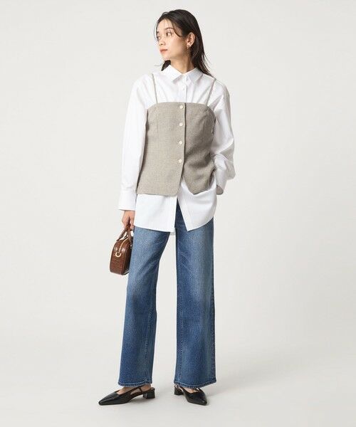 green label relaxing / グリーンレーベル リラクシング ベスト | メランジツイル ビスチェ キャミソール -ウォッシャブル- | 詳細19