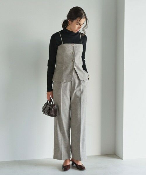 green label relaxing / グリーンレーベル リラクシング ベスト | メランジツイル ビスチェ キャミソール -ウォッシャブル- | 詳細14