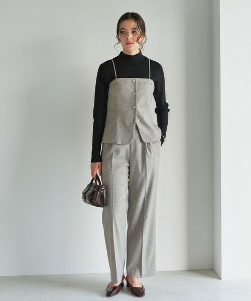 green label relaxing / グリーンレーベル リラクシング ベスト | メランジツイル ビスチェ キャミソール -ウォッシャブル- | 詳細15