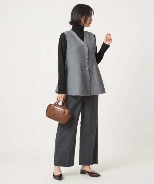 green label relaxing / グリーンレーベル リラクシング ベスト | ペプラム ジレ ニット プルオーバー -ウォッシャブル- | 詳細3