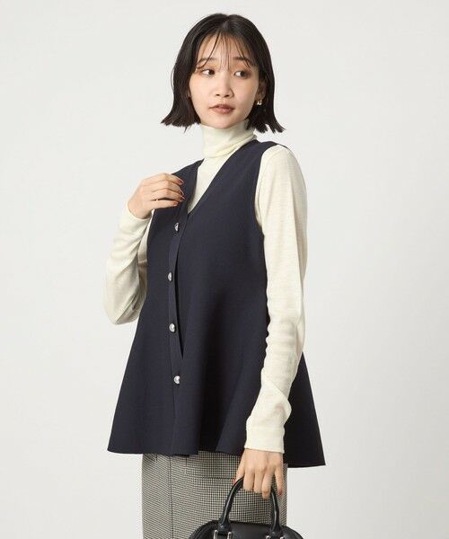 green label relaxing / グリーンレーベル リラクシング ベスト | ペプラム ジレ ニット プルオーバー -ウォッシャブル- | 詳細11