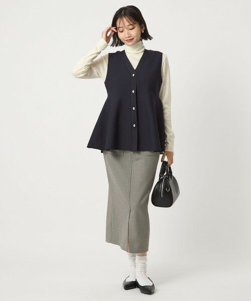 green label relaxing / グリーンレーベル リラクシング ベスト | ペプラム ジレ ニット プルオーバー -ウォッシャブル- | 詳細12