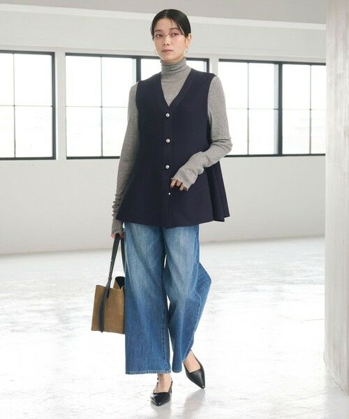 green label relaxing / グリーンレーベル リラクシング ベスト | ペプラム ジレ ニット プルオーバー -ウォッシャブル- | 詳細7