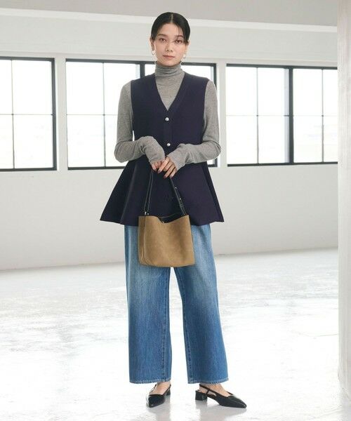 green label relaxing / グリーンレーベル リラクシング ベスト | ペプラム ジレ ニット プルオーバー -ウォッシャブル- | 詳細8