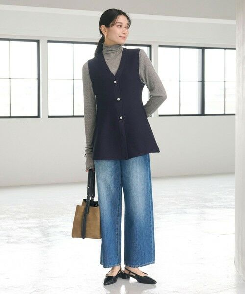 green label relaxing / グリーンレーベル リラクシング ベスト | ペプラム ジレ ニット プルオーバー -ウォッシャブル- | 詳細9