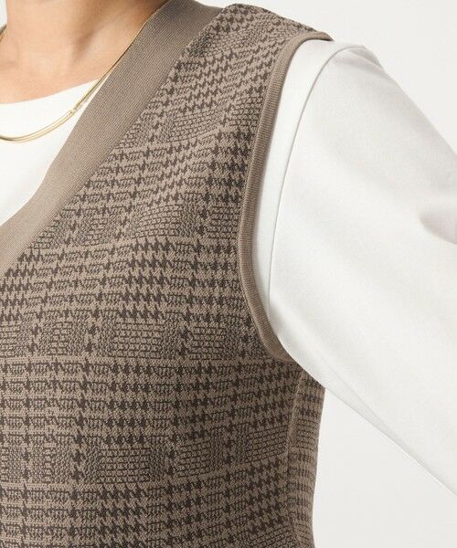 green label relaxing / グリーンレーベル リラクシング ベスト | ペプラム ジレ ニット プルオーバー -ウォッシャブル- | 詳細25